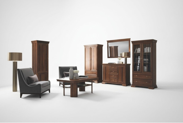 Conjunto vitrina cómoda de 4 piezas. Mueble de madera estantería sala de estar grupo de pared de estar.