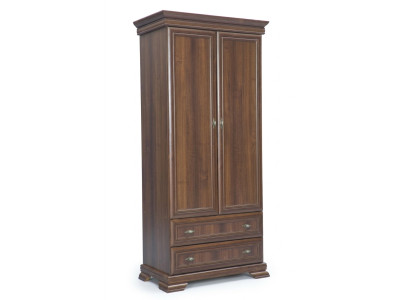 Armario de madera de 2 puertas para dormitorio.