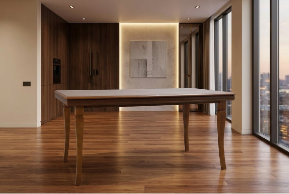 Comedor Sala de estar clásico Marrón Oficina Diseñador Mesa de comedor Diseño Mesa Madera