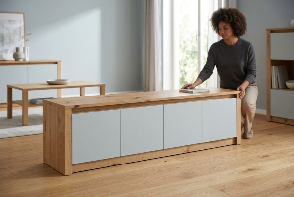 Cómoda de madera, armarios, aparador, cómoda, aparador, armario, muebles nuevos, lowboard.