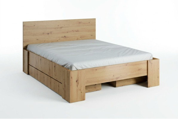 Cama clásica Cama matrimonial Doble cama Cama de madera Dormitorio rural Hotel