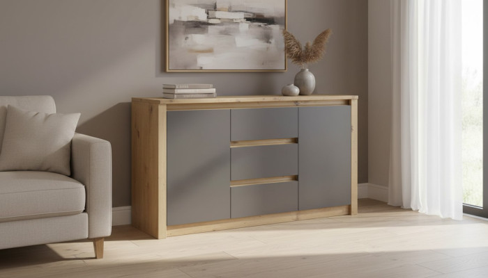 Estantería de sala de estar de madera de lujo, cómoda de diseñador, aparador, tablero bajo.