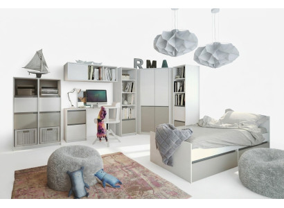 Habitación infantil juvenil Set cama armario guardarropa escritorio Nuevo de 7 piezas.