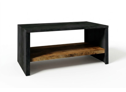 Mesa de centro de madera maciza de 120x60 cm.