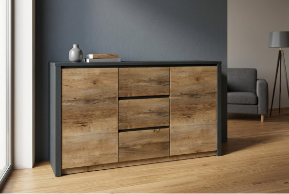 Cómoda de lujo cómoda aparador de tablero bajo diseño de muebles de armario de madera Aparador.