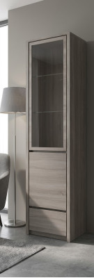 Muebles de sala de estar modernos vitrina de vidrio madera armario nuevo.
