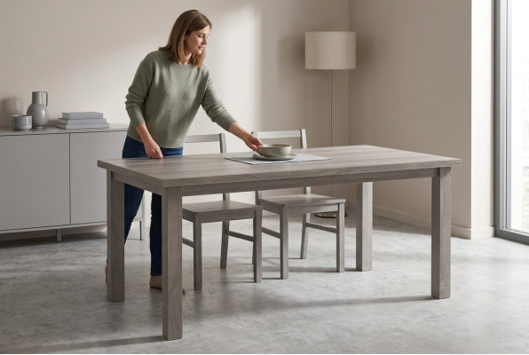 Diseño mesa de conferencias de madera Nueva Muebles de madera maciza Mesa de comedor Mesa de reuniones Oficina
