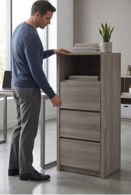 Armario alto Cómoda Cajones Armarios Diseño de madera Cómodas Cómoda Armario