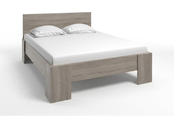 Muebles de diseño de lujo para dormitorio cama de madera estilo casa de campo cama doble de madera.