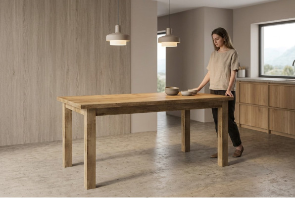 Mesa de comedor Mesa Nueva Comedor Sala de estar Muebles de madera maciza Muebles de madera Hecho a mano Nuevo