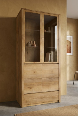 Vitrina de cristal Gabinete de cristal Armarios Armario Madera Muebles Nuevo Vitrinas Armario de madera Nuevo