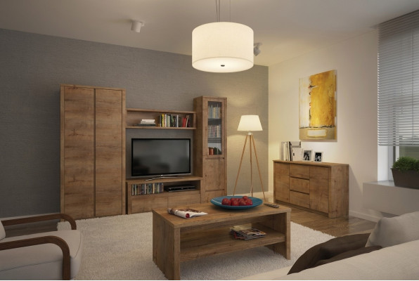 Conjunto de muebles para sala de estar, diseño de sala de estar, aparador, estante de pared, cómoda, vitrina de 5 piezas.