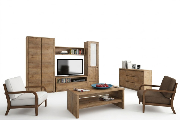 Conjunto de muebles para sala de estar, diseño de sala de estar, aparador, estante de pared, cómoda, vitrina de 5 piezas.