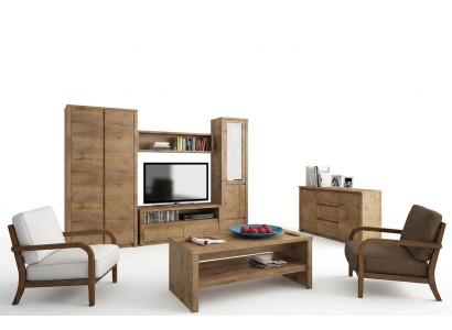 Conjunto de muebles para sala de estar, diseño de sala de estar, aparador, estante de pared, cómoda, vitrina de 5 piezas.