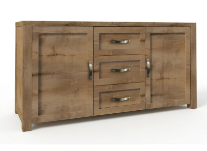 Buffet Aparador Cómoda de Madera Hecho a Mano Estilo Rural de Madera Aparadores Cómodas 2 piezas.