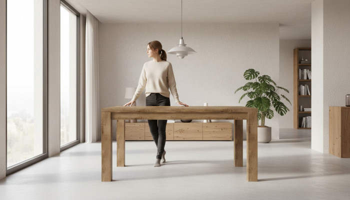 Mesa de comedor de madera Mesas Sala de estar Comedor Aparador Mesas de comedor Madera Mesa Muebles Loft