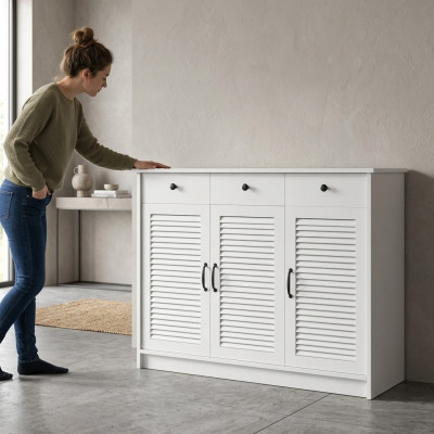 Muebles laterales armario de sala de estar Cómoda Moderna Comodas de madera Cómoda Bajos de sala de estar Cómodas
