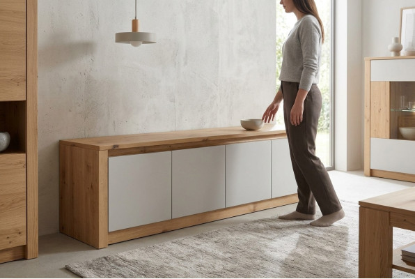 Cómoda de salón Aparador Mueble RTV Armario de pared Mueble de TV Mesa de centro Nuevo