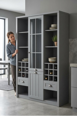Vitrina Cómoda Armario de madera Muebles hechos a mano Cómoda Vitrinas Cómodas