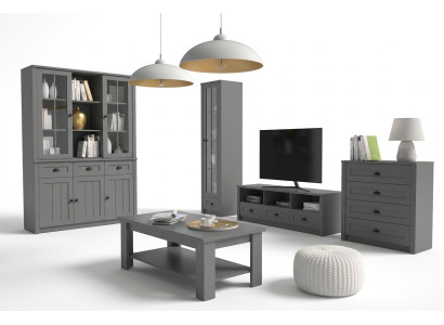 Conjunto de muebles de salón, aparador de diseñador para sala de estar, mesa de café, amueblamiento de 5 piezas.