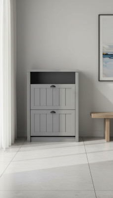 Armario de zapatos, cómoda de compartimentos de madera, muebles macizos, estante para zapatos, estante, perchero, nuevo.