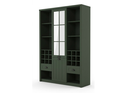 Mueble de pared armario estanterías mueble de salón vitrina de cristal estante librería