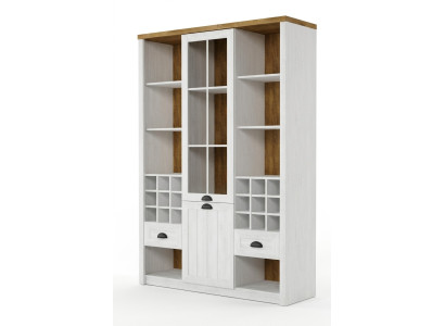 Vidrio del armario de barra de cristal de las vitrinas en casa, muebles de mostrador de libros de madera de la pared.