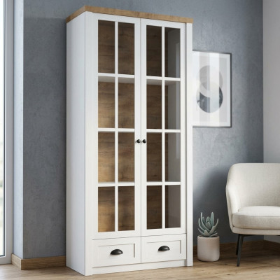 Clásico Vitrina de cristal Bar Mueble de madera Armario de vidrio Aparador Vitrina Aparador Sala de estar