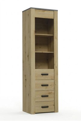 Armario de comedor Vitrina independiente Estante Vitrinas Vitrina XL-W1D Madera Moderno Armario