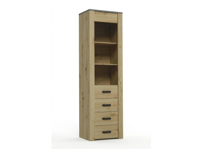 Armario de comedor Vitrina independiente Estante Vitrinas Vitrina XL-W1D Madera Moderno Armario