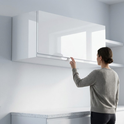 Armario colgante de pared Interior cocina Luz Cocina Armario de pared para vajilla Nuevo