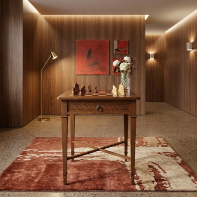 Mesita de noche Tablero de ajedrez Muebles Mesa de café Mesa de centro Mesa de madera Mesa