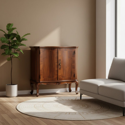 Armario de TV para la sala de estar, cómoda de almacenamiento de madera maciza, unidad de medios, estante.