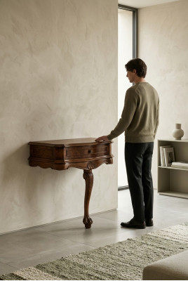 Mesa de consola Mesa consola Mesa de noche Mesa auxiliar Mesa de consola de madera Mesa de pared Madera maciza