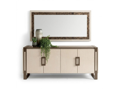 Mueble consola de diseño elegante de madera espejo cómoda armario 2 piezas mesa consola