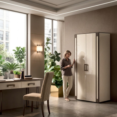 Armario de madera dormitorio Armario Estilo moderno Armarios Multiusos Estante