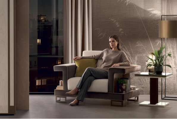 Sillón diseño Silla Tapizado Club Relax Nuevo Textil Tela Salón Televisión 1 Plaza