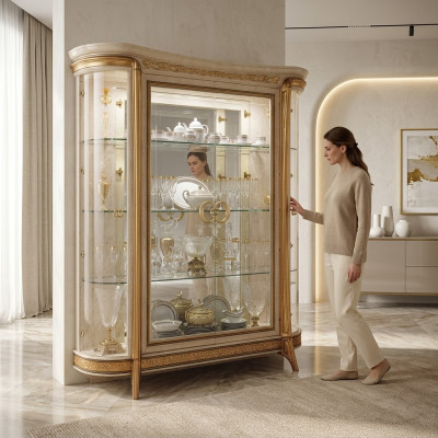 Vitrina armario Vitrinas Armarios Salón Muebles Diseño Muebles italianos Nuevos