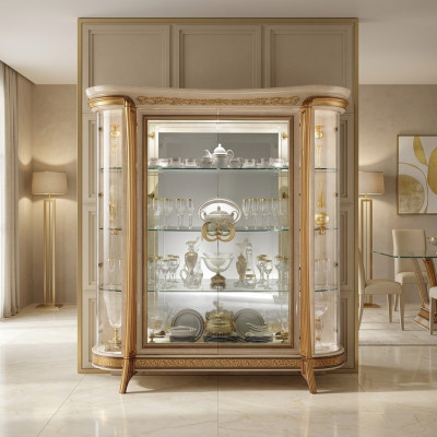 Vitrina armario Vitrinas Armarios Salón Muebles Diseño Muebles italianos Nuevos