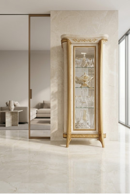 Estilo Imperio Armario Vitrina Gabinete de cristal Librero Librero