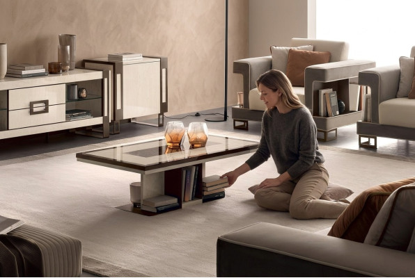 Mesas de café Mesa de lujo de madera Mesas Consolas Diseño Muebles italianos Arredo