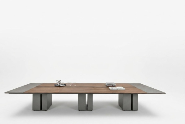 Despacho de diseño de madera Muebles de oficina Mesas de reuniones Mesa de conferencias Moderno