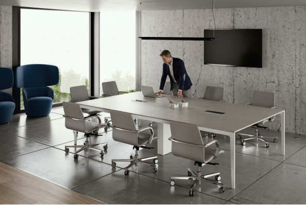 Mesa de reuniones Mueble de oficina Reunión Mesa de conferencias 240cm xxl Mobiliario Mesas