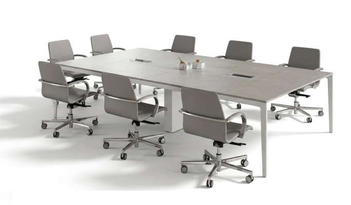 Mesa de reuniones Mueble de oficina Reunión Mesa de conferencias 240cm xxl Mobiliario Mesas
