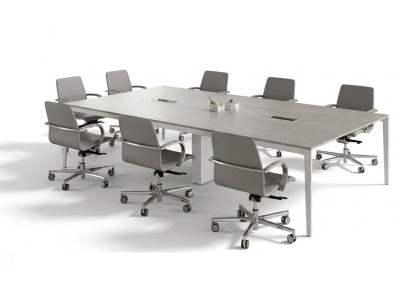 Mesa de reuniones Mueble de oficina Reunión Mesa de conferencias 240cm xxl Mobiliario Mesas
