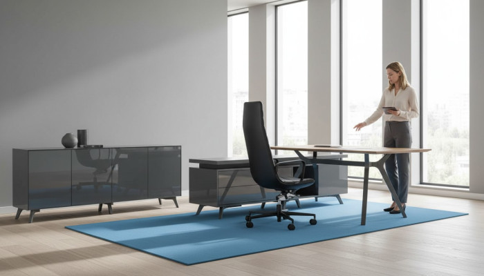 Diseño escritorio Muebles italianos Mobiliario informático Mesa Frezza