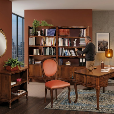 Conjunto de muebles de oficina, oficina completa, escritorio de oficina, armario de oficina, madera maciza, madera auténtica, de Italia.