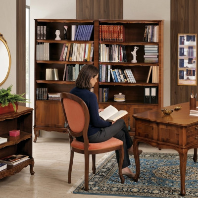 Estantería de madera independiente Elegante estante de oficina marrón nuevo