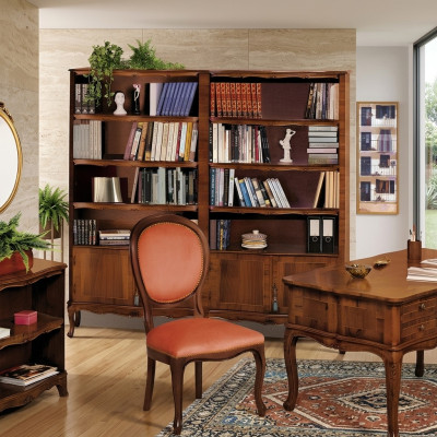 Estantería de madera independiente Elegante estante de oficina marrón nuevo