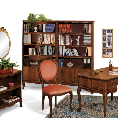 Estantería de madera independiente Elegante estante de oficina marrón nuevo